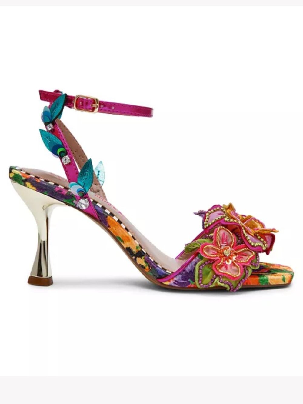 Betsey Johnson Annalee Open Toe Floral Sandals - Picture 2 of 4
